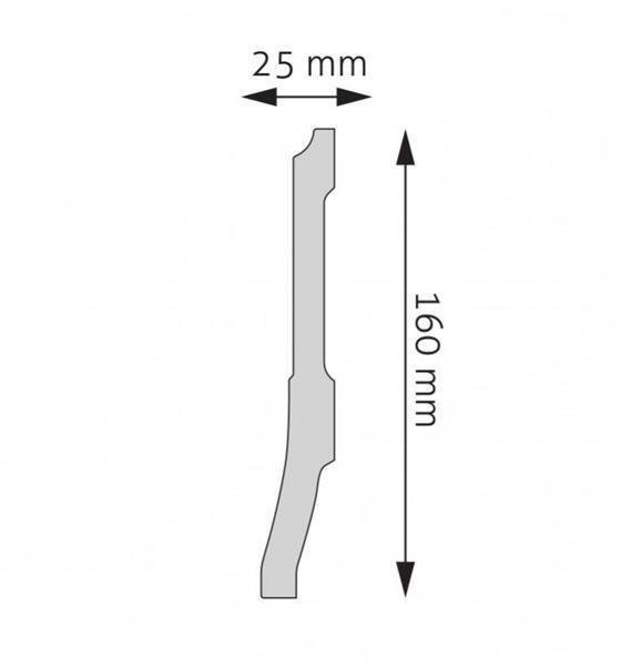 Creativa Listwa przypodłogowa z polistyrenu - LPC-35F (Flex)