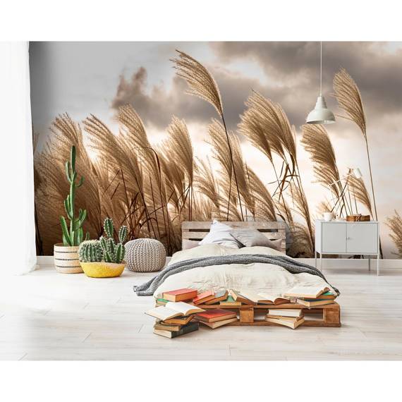 Wall mural Consalnet Nature landscape pampas grass 14597