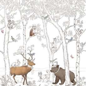 Mural ścienny Leśne Zwierzęta Grandeco Jack'n'Rose - JS6001