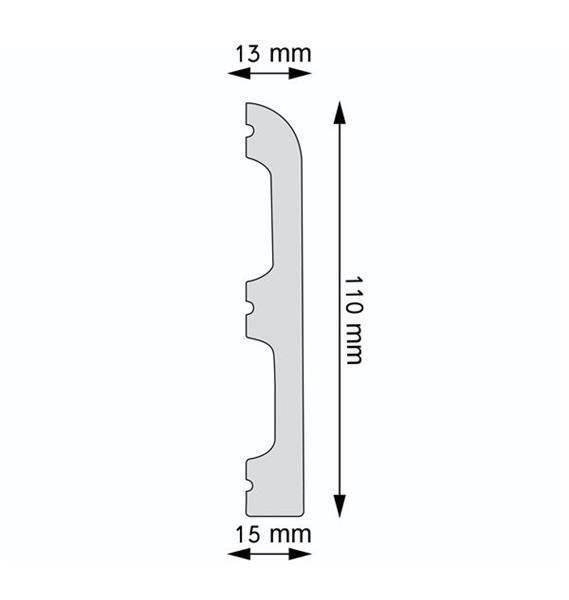 Creativa Listwa przypodłogowa z polistyrenu - LPC-10M