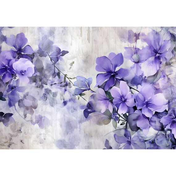 Fototapete Consalnet Violett Blumen Bemalt Romantisch 14752