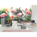 Wall mural Consalnet Watercolor Flamingos 14558