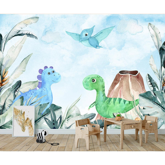 Fototapete Consalnet Für Kinder Dinosaurier Aquarell 14678