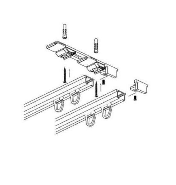 Creativa Szyna aluminiowa podwójna komplet ZS2-100 (100 cm) 