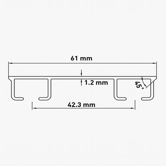 Creativa podwójna aluminiowa szyna karniszowa z akcesoriami CHII-150a