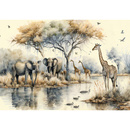 Wall mural Consalnet Watercolor Safari 14571