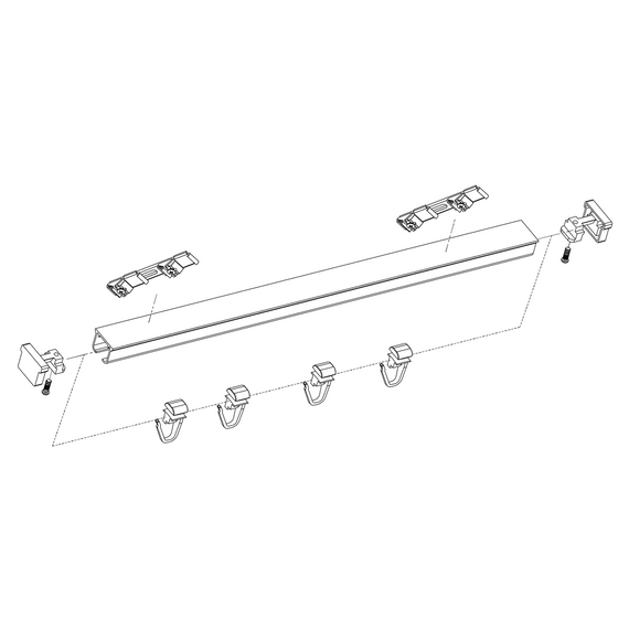 Mardom Decor Szyna aluminiowa podwójna komplet D100 (100 cm)
