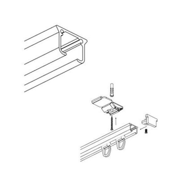 Creativa Szyna okrągła aluminiowa pojedyncza komplet ZS-100 (100 cm)