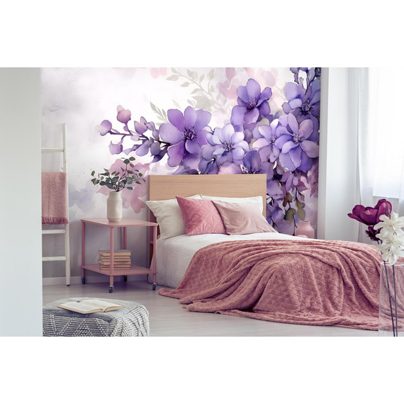 Wall mural Consalnet Violet Flowers 3D 14736