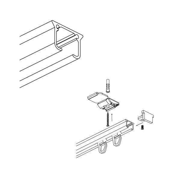 Creativa Szyna aluminiowa pojedyncza komplet ZS-150 (150 cm) 