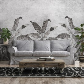 Wall mural Consalnet Imitation nature concrete leaves III 14532