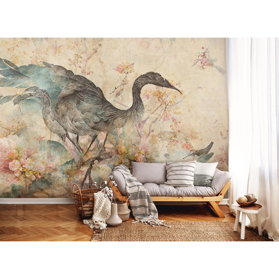 Wall mural Consalnet Art abstraction bird flowers 14676