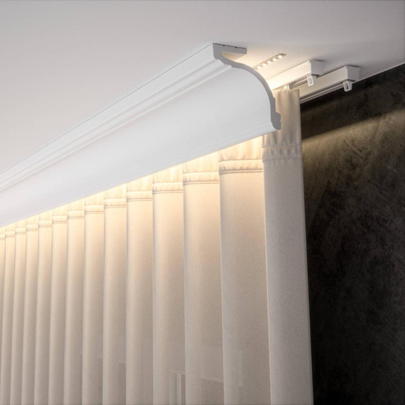 Creativa Curtain Moulding with LED Option,- LK-05