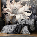 Wall mural Consalnet Flower in 3D Grays 14732