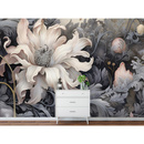 Wall mural Consalnet Flower in 3D Grays 14732