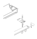 Creativa Szyna okrągła aluminiowa pojedyncza komplet ZD-150 (150 cm) 