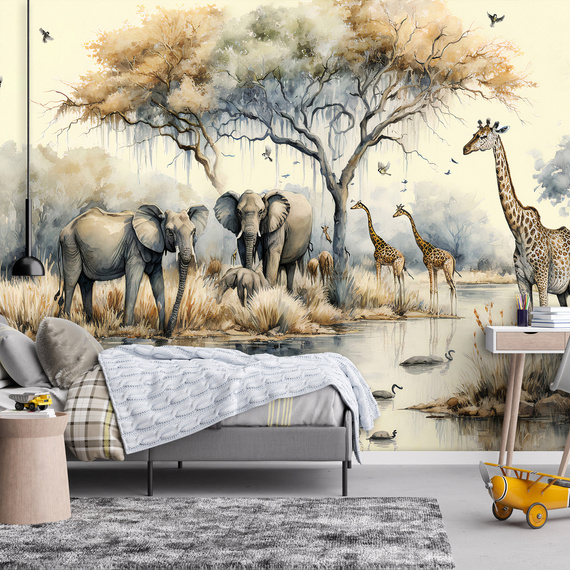 Wall mural Consalnet Watercolor Safari 14571