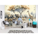 Wall mural Consalnet Watercolor Safari 14571