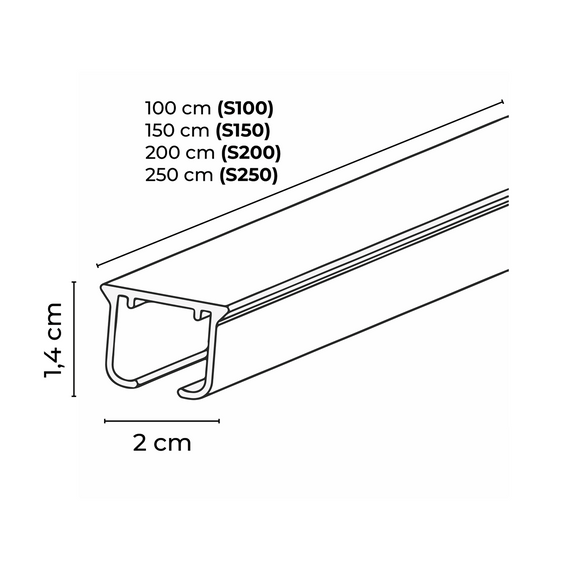 Mardom Decor Szyna aluminiowa podwójna komplet D100 (100 cm)