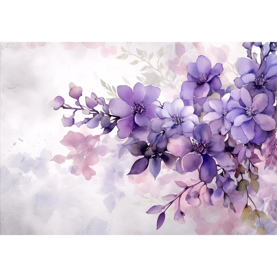 Wall mural Consalnet Violet Flowers 3D 14736