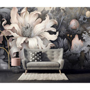 Wall mural Consalnet Flower in 3D Grays 14732